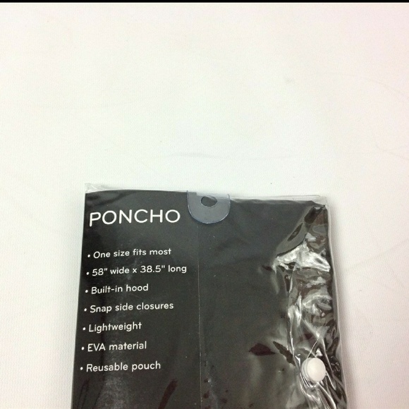 New Rain Essentials By Shedrain Hooded Poncho OS - Picture 3 of 3